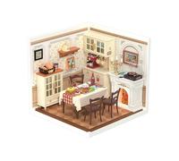 Mini Dollhouse - ROBOTIME Maison miniature à faire soi-même avec salle à manger chaleureuse Rolife