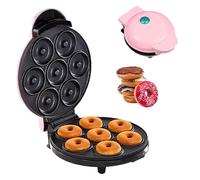Mini donut Maker - Chauffage double face, surface antiadhésive - Parfait pour le petit déjeuner, les collations, les desserts - Fait 7 beignets