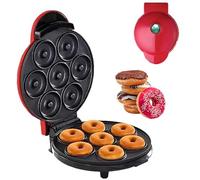 Mini donut Maker - Chauffage double face, surface antiadhésive pour petit déjeuner, collations, desserts - Pour 7 beignets