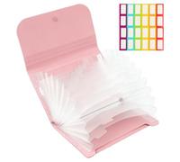 Mini Dossier Extensible A6, 13 Pochettes Portables Pour Reçus | 13 Poches Extensibles Avec Onglets D'indexation, Comprend Des Étiquettes Autocollantes De Classification Des Couleurs