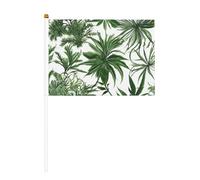 Mini drapeau blanc solide pour herbes et plantes herbacées - Couleurs vives et résistant à la décoloration - Drapeaux à main avec lance