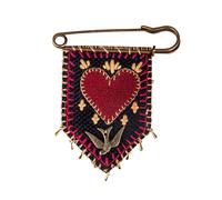 Mini drapeau brodé à la main avec épingle « Hope In The Lord Love And Peace Faith », 3.5"*2.2", Métal, Agate