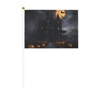 Mini drapeau gothique d'Halloween pour jeux sportifs et festivals, décoration de défilé 14 x 20,8 cm