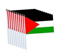 Mini drapeau palestinien, 14 x 21 cm, petit drapeau palestinien agitant à la main sur bâtons, petits drapeaux de Palestine miniatures sur bâton, drapeau de pays palestinien, pour bureau, festivals,