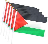 Mini drapeau palestinien, support de drapeaux de Palestine, mini drapeau de bureau, petits drapeaux palestiniens portatifs, 14 x 21 cm