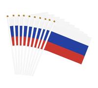 Mini drapeau russe à main sur bâton 12,7 x 20,3 cm Décoration de fête, défilés, festival, événement, célébration