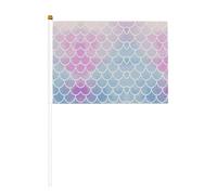 Mini drapeaux colorés avec imprimé écailles de sirène, pour grande ouverture, bar, bureau, défilés, Coupe du monde, événements sportifs