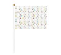 Mini drapeaux colorés dessinés à la main avec flèches de style bohème pour grande ouverture, bar, bureau, défilés de la coupe du monde et événements sportifs