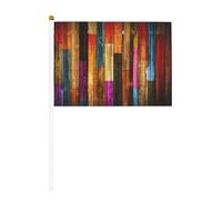 Mini drapeaux colorés imprimés en bois, pour grande ouverture, bar, bureau, défilés de la coupe du monde et événements sportifs