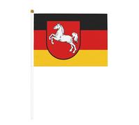 Mini drapeaux de Basse-Saxe - Idéal pour les événements en plein air, l'esprit d'équipe et les décorations, 14 x 20,8 cm
