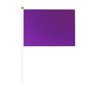 Mini drapeaux de couleur violet foncé - Idéal pour les événements en plein air, l'esprit d'équipe et les décorations, 14 x 20,8 cm