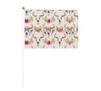 Mini drapeaux de course à main avec imprimé tête de mort pour grande ouverture, bar, bureau, défilés de la coupe du monde et événements sportifs