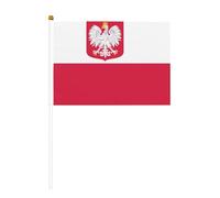 Mini drapeaux de la Pologne - Idéal pour les événements en plein air, l'esprit d'équipe et les décorations, 14 x 20,8 cm