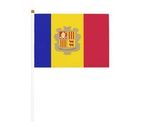 Mini drapeaux de l'Andorre - Idéal pour les événements en plein air, l'esprit d'équipe et les décorations, 14 x 20,8 cm