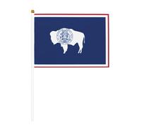 Mini drapeaux de l'État du Wyoming - Idéal pour les événements en plein air, l'esprit d'équipe et les décorations, 14 x 20,8 cm