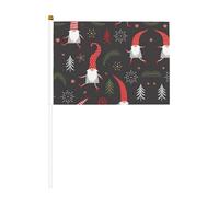 Mini drapeaux de Noël imprimés de nains de Noël, bannières, pour grande ouverture, bar, bureau, défilés de la coupe du monde et événements sportifs