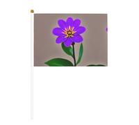 Mini drapeaux de poche à imprimé floral violet pour grande ouverture, bar, bureau, défilés de la coupe du monde et événements sportifs