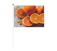 Mini drapeaux de poche à imprimé fruits d'orange, pour grande ouverture, bar, bureau, défilés de la coupe du monde et événements sportifs
