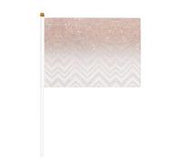 Mini drapeaux de poche à paillettes avec joli motif imprimé, pour grande ouverture, bar, bureau, défilés, Coupe du monde et événements sportifs