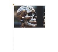 Mini drapeaux de poche avec impression squelette intéressante, pour grande ouverture, bar, bureau, défilés de la coupe du monde et événements sportifs