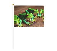 Mini drapeaux de poche avec imprimé grenouilles amusantes, pour grande ouverture, bar, bureau, défilés de la coupe du monde et événements sportifs