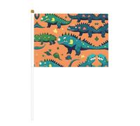 Mini drapeaux de poche imprimés dinosaures, pour grande ouverture, bar, bureau, défilés de la coupe du monde et événements sportifs