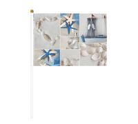 Mini drapeaux de poche imprimés étoiles de mer et phares pour grande ouverture, bar, bureau, défilés de la coupe du monde et événements sportifs