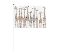 Mini drapeaux de style dessin animé avec imprimé girafes pour grande ouverture, bar, bureau, défilés de la coupe du monde et événements sportifs