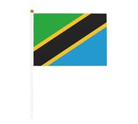 Mini drapeaux de Tanzanie - Idéal pour les événements en plein air, l'esprit d'équipe et les décorations, 14 x 20,8 cm