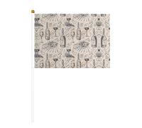 Mini drapeaux de vinification et de vinification avec imprimé champs de raisin, pour grande ouverture, bar, bureau, défilés, Coupe du monde et événements sportifs