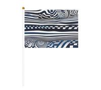 Mini drapeaux d'illustration de transfiguration sur bâton - 14 x 20,8 cm Petits drapeaux américains pour l'extérieur, décorations du 4 juillet, décoration patriotique, mât de drapeau portable