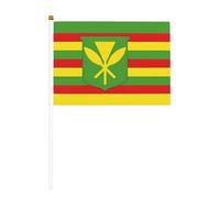 Mini drapeaux hawaïens natifs - Idéal pour les événements en plein air, l'esprit d'équipe et les décorations, 14 x 20,8 cm