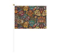 Mini drapeaux imprimés de style sucre et crânes, bannières pour grande ouverture, bar, bureau, défilés, Coupe du monde et événements sportifs