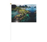 Mini drapeaux imprimés des îles de Norvège, pour grande ouverture, bar, bureau, défilés, Coupe du monde et événements sportifs