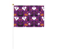 Mini drapeaux violets pour Halloween, pour grande ouverture, bar, bureau, défilés de la coupe du monde et événements sportifs