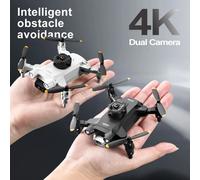 Mini drone 4DRC V30 4K professionnel, caméra double HD 1080p, WiFi FPV, quadricoptère télécommandé, hélicoptère RC, jouet cadeau Grey-Dual4K-1B