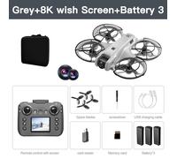 MINI Drone Batterie 8K Gris professionnel WIFI 5G Dron évitement d'obstacles sans brosse Altitude Mode sans tête RC quadrirotor