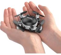 Mini drone caméra - lumières LED, vitesse de vol 8m/s, portée 100m, télécommande, support d'application, WiFi, caméra 0.3MP, batterie 220m Ah