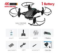 Mini Drone H2 Avec Caméra Hd 4k Et Wifi, Quadricoptère Rc Professionnel Pliable Avec Support D'altitude, Transmission En Temps Réel-Générique-Générique