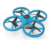 Mini drone lumineux avec double télécommande - FLYBOTIC - Looping 360 - Bleu