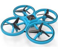 Mini drone lumineux avec double télécommande - FLYBOTIC - Looping 360 - Bleu