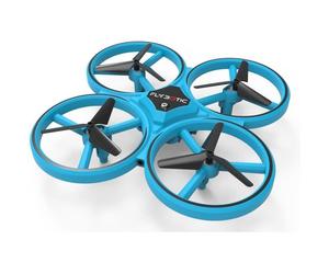 Mini drone lumineux avec double télécommande - FLYBOTIC - Looping 360 - Bleu
