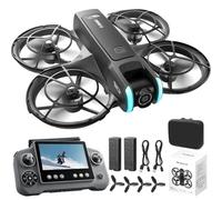 Mini Drone pour Adultes et Débutants, Double Caméra HD, Moteur Sans Balais, Positionnement par Flux Optique, Maintien d'Altitude, Flip 360°, Mode Sans Tête, Quadricoptère RC FPV, 2 Batteries