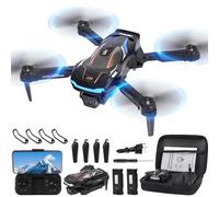 Mini Drone pour Enfant avec Caméra 1080P HD, Avec une touche décollage/atterrissage, Flip 3D, Capteur de gravité, Contrôle gestuel, 2 Batteries, drones Fpv pour enfants adultes débutants (Noir)