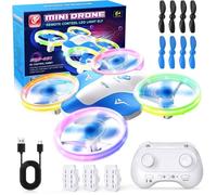 Mini Drone Pour Enfants De 6 7 8 9 Et 10 Ans Et Plus, Jouet Avion Télécommandé Pour Enfants Et Débutants Avec Lumières Led