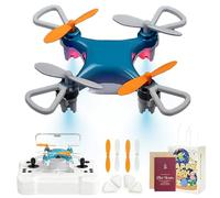 Mini drone pour tous les âges avec vols de cascade faciles et tours à 360° - Parfait pour les débutants, petit drone pour les enfants avec LED et maintien d’altitude et protection des hélices, vrilles