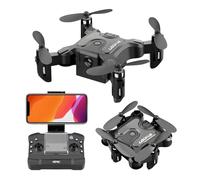 Mini Drone Professionnel avec Caméra 4K Portable RTF Pliable RC Quadricoptère avec 4 Batteries