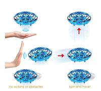 Mini Drone Ufo Hélicoptère À Main Quadrocopter Infrarouge Induction Avion Volant Balle Jouets Pour Enfants, Bleu