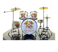 Mini Drum kit QUEEN Bohemian Rhapsody set tribute to Freddie Mercury miniature rock 25 cm modèle escalier 1:4 collectible box set batterie maquette de collection
