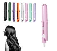 Mini Dual Purpose Curling Iron, 2025 New Straight and Curly Dual-Purpose Curling Rod, Portable Dual Purpose Ironsuitable for Women of All Hair Types (Light Purple)